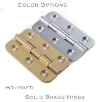 brushed nickel and brass color Solid brass 2" Hinge open 270 degree small furniture Hinge with screws Accessories