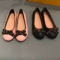 New Kids Black Shoes for Girls Party Ballets Flats Infant Shoes Elegent Princess Pink Shoes Teenager Slip-on