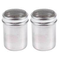 2X Silver Stainless Steel Mesh Tube Type Dusters Dusting Salt Shaker Spice Jar