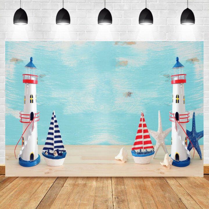 Summer Beach Seaside Sailboat Newborn Baby Shower Backdrops Photography summer-beach-seaside-sailboat-newborn-baby-shower-backdrops-photography