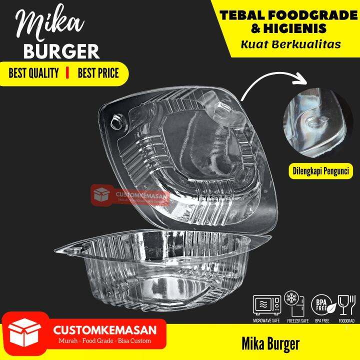 Mika Burger / Kotak Burger / Tray Mika / Mika Hamburger / Mika Kue ...