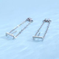 Female Rear Hanging Earrings Japanese Korean Students Fashion Fresh Geometric Chain Earrings Accessories