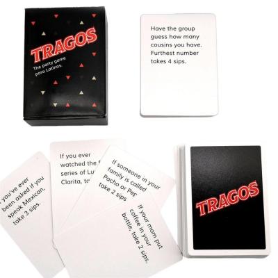 100 Cards Table Board Game Tragos Playing Cards Party Game Funny Entertainment English Version Fun Deck for Gatherings Parties fitting