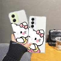 ร้อน เคส Samsung Galaxy A05 A05s A14 A24 LTE A34 A54 M14 M34 M54 5G 4G เคส การ์ตูนน่ารักใหม่ Hello Kitty Bear เคสโทรศัพท์ โปร่งใสเคสนิ่มบางพิเศษป้องกันการหล่น2023