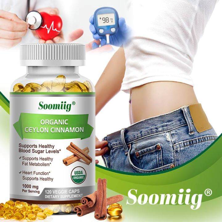 Organic Ceylon Cinnamon Supplement 1000 mg Rich in antioxidants and