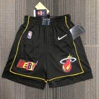 ขายเสื้อผ้าบาสเกตบอลสูง Mens 2023NBA Short Miami Heat 75th Anniversary Basketball Shorts