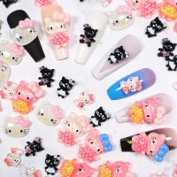 Hello Kitty Nail Charms Jewelry Kawaii Cartoon Nail Gems Rhinestone for Acrylic Nail Tips Decoration Accessories