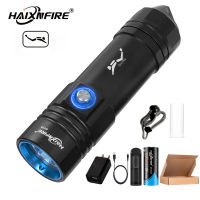 Haixnfire DV28 Scuba Diving Flashlight Waterproof Rechargeable Camping Light