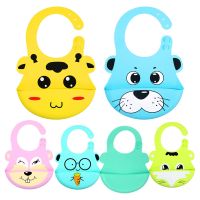 【DT】hot！ Cartoon Print Baby Feeding Silicone Bib Bibs BPA Boys Eating Food Adjustable for Kids