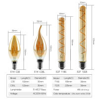 4pcslot Retro Vintage Lamps 4W 2200K Spiral Light LED Filament Bulb A60 ST64 G95 G125 Decorative Lighting Dimmable Edison Lamp