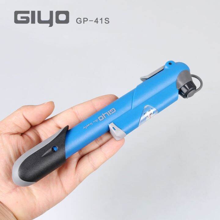 giyo-gp-41s-105g-mtb-road-bike-bicycle-pump-barometer-gauge-120-psi-high-pressure-mini-ball-cycling-air-hand-pump-tire-inflator