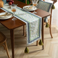 European-style Table Runner Luxury Embroidery Dinner Table Tassel Table Flag Home Textile Table Cloth Home Deco Accessories