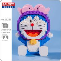 Balody 16236 Zodiac Anime Doraemon Pisces Cat Robot Animal Pet Model Mini Diamond Blocks Bricks Building Toy for Children no Box