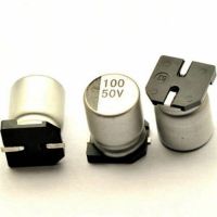 5ชิ้น100UF 50V 100MFD 50โวลต์ตัวเก็บประจุแบบอิเล็กโทรไลติกอลูมิเนียม SMD 8Mm × 10.5Mm