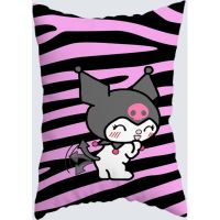 Kuromi cute single sided printed polyester rectangular pillowcase, bedroom sofa, home decoration pillowcase (without pillowcase)