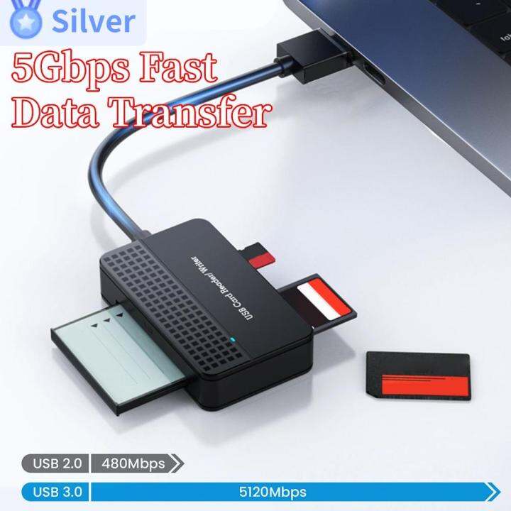 USB 3.0 Type C 4 In 1 Card Reader Memory Smart Card Reader SD TF CF MS