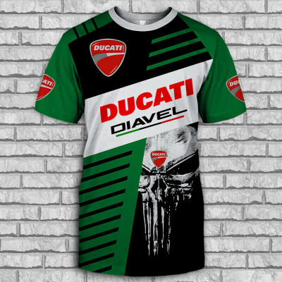 New Mens Ducati Motorcycle Logo 3D Digital Printing T-shirt Casual Fashion Harajuku High Quality Hip Hop Short Sleeve Top