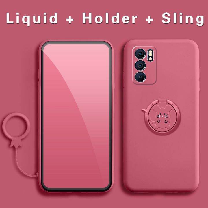 Casing OPPO Reno 6 reno6 z reno 6z 5g phone case with holder soft cover ...