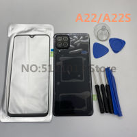 Untuk A226 A225 A225 SAMSUNG Galaxy 5G A Panel Entuh Depan dengan OCA Belakang Bateri Pintu Kembali Glas Perumahan Cover TOOLS