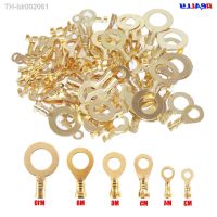 ◇ 100PCS Open Barrel Wire Crimp Copper Terminal Connerctor- Non-Insulated Ring Lugs Crimp Cable Connector