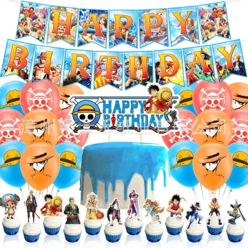 One Piece Theme Party Decorations Luffy Disposable Tableware Set Paper  Plate/Cups/Napkins/Banner Boy Birthday Party Decor Suppli