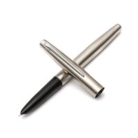 Financial Tip 0.38mm Extra Fine Fountain Pen Silver Color Arrow Clip Ink Pens Steel Metal Classic Jinhao 911 Office School A6619  Pens