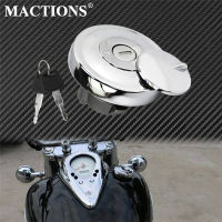 Motorcycle Metal Fuel Gas Tank Cap Cover Lock With Keys Chrome Fits For DragStar V-Star XVS650 XV950 XV1100 1998-2016 2017