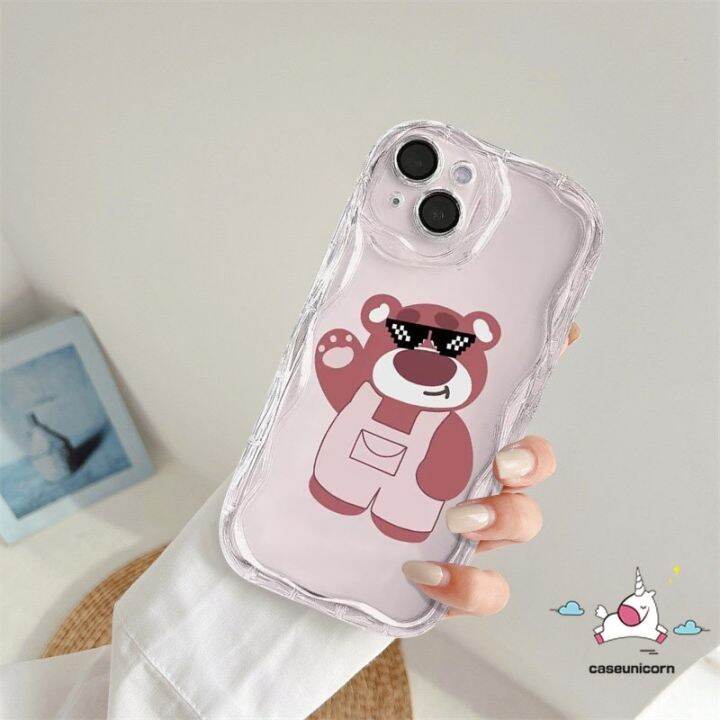 เคสโทรศัพท์มือถือ-tpu-นิ่ม-ขอบโค้ง-กันกระแทก-ลายการ์ตูนหมีน่ารัก-แวววาว-สําหรับ-iphone-7plus-xr-6s-6-7-8-14-13-12-x-xs-2020