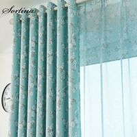 Sortina Flower Langsir Blackout Curtain for Living Room Window Panels Sliding Drape Hook Grommet Blinds