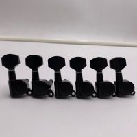 6R Locking String Guitar Tuning Pegs Key Tuner Machine Head for Electric Acoustic Guitar Black