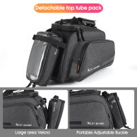 WEST BIKING 2 in 1 Bicycle Pannier 10L Large Capacity Trunk Bag 1.5L Touch Screen Phone Bag MTB Bike Luggage Carrier Bike Bags