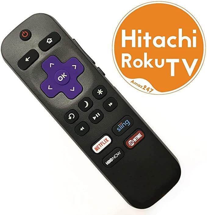 Hitachi Roku TV Từ Xa W/Điều Khiển Âm Lượng & TV Nút Nguồn Cho Tất Cả
