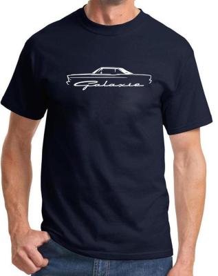 1965 1966 Ford Galaxie Hardtop Outline Design Tshirt New Colors