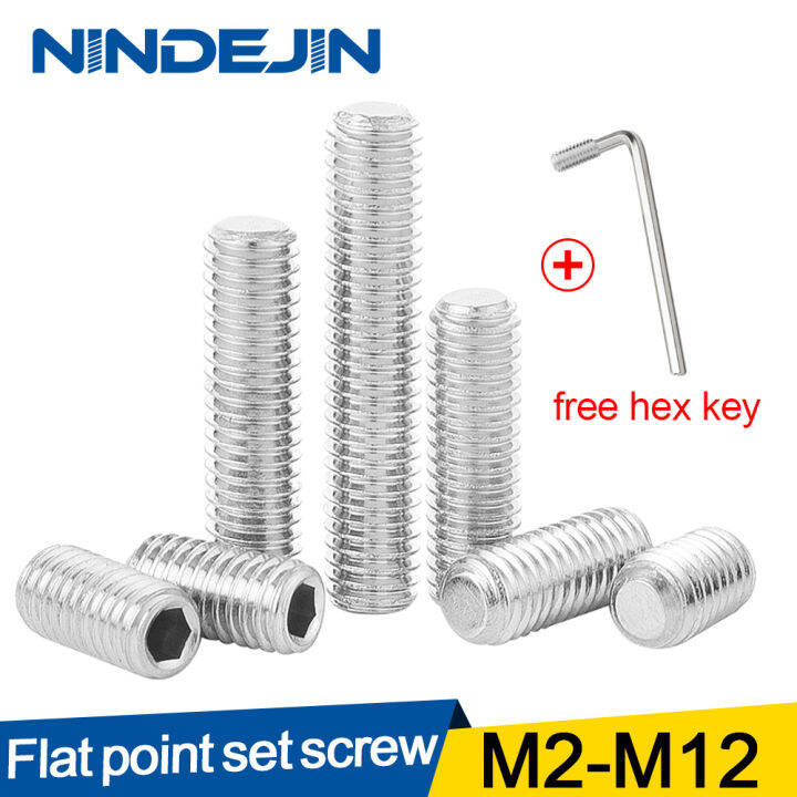 Hexagon Hex Socket Set Screw Flat Point Allen Head M2 M2.5 M3 M4 M5 M6