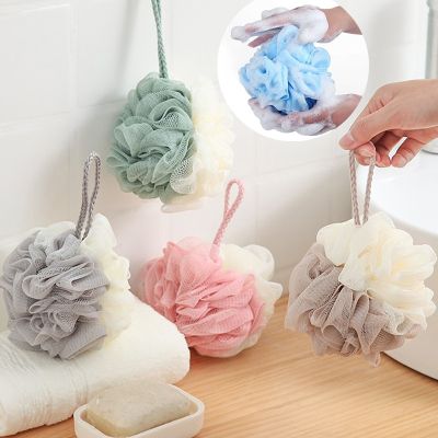 【cw】 Large Color Soft Mesh Cleansing Puff Scrubbers Sponge Balls Products Accessories ！