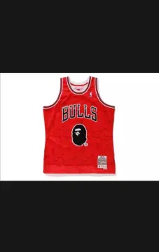 Bape X Mitchell & Ness Bulls Jersey Red