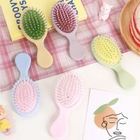 【BEIBEI】 1PC Cute Simple Air Cushion Comb Mini Portable Home Anti-static Wet Dry Dual-use Girl Heart Massage Comb Portable Hairdressing Tool