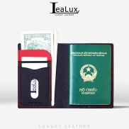 Ví DA Đựng Hộ Chiếu Da Epsom Handmade LEALUX Passport Wallet