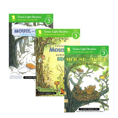 Three volumes of original mouse and mole story in English are sold together. Green light readers L3 childrens graded reading materials. English extracurricular reading in primary school