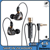 เฮดโฟนแบบเสียบหูหูฟัง KT02 3.5มม. พร้อม Earphone HiFi ไมโครโฟนเบสสำหรับการสตรีมหูฟังคาราโอเกะ