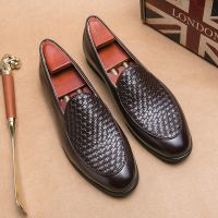 HOT11★ผู้ชายรองเท้า Luxury Loafers อิตาลีสไตล์อังกฤษรองเท้าแตะไนท์คลับ Party รองเท้าบุรุษ Luxury Designer ขับรถรองเท้า