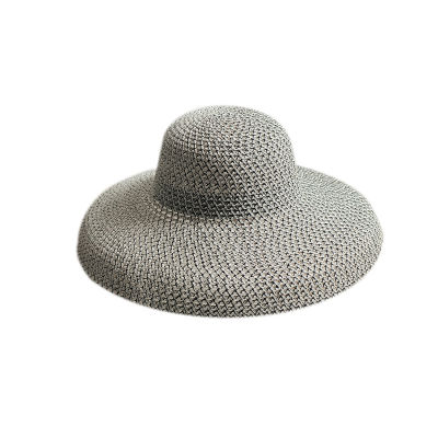 Summer Hepburn Style Vintage Design Straw Hat Women Girls Solid Color Beach Holiday Big Sun Cap