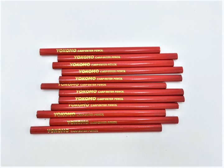 yokomo-ดินสอช่างไม้-รุ่น-no-07-13001-ขนาด-7-นิ้ว-1-โหล-12-แท่ง-ดินสอเขียนไม้-งานฝีมือ-ช่างไม้-ดินสอ