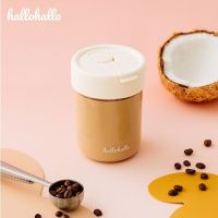 【Ready】? HALLOHALLO plastic water cup straw cup high-value portable accompanying coffee cup tritan summer girl