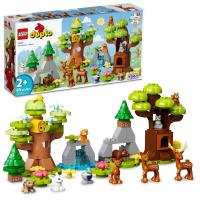 LEGO DUPLO-Animaux sauvages dEurope 10979, jouets dapprentissage althpour les tout-petits avec figurines danimaux de la forêt cerf, ours, renard