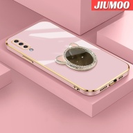 JIUMOO Ốp Cho Samsung A50 A50s A30s Ốp Tai Mèo Có Giá Đỡ Kim Cương Gương thumbnail