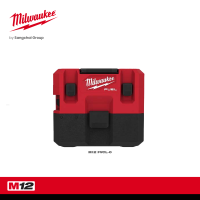 Milwaukee เครื่องดูดฝุ่น แบบเปียก/แห้ง 12 โวลต์ รุ่น M12 FVCL-0 (เครื่องเปล่า)