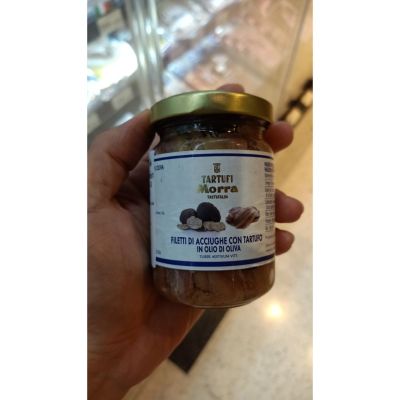 อาหารนำเข้า🌀 Italian Fish Andchwi Mixed Mushroom Truffle in Olive Oil Morra Tartufalba Anchovy with Truffle in Olive Oil 156g