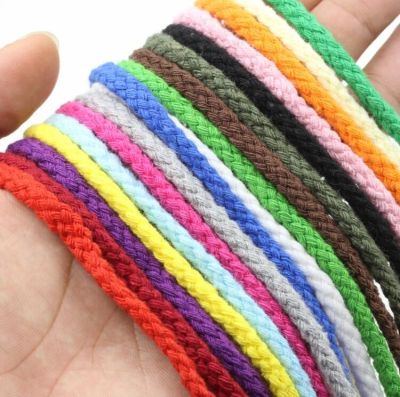 【CC】 30meters 5mm Cotton Cord Eco-Friendly Twisted Rope Tenacity Thread Textile Woven String Decoration Touw