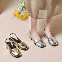 TOP☆Women Summer soft leather sandals gold silver 2cm flat sandals